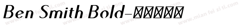 Ben Smith Bold字体转换